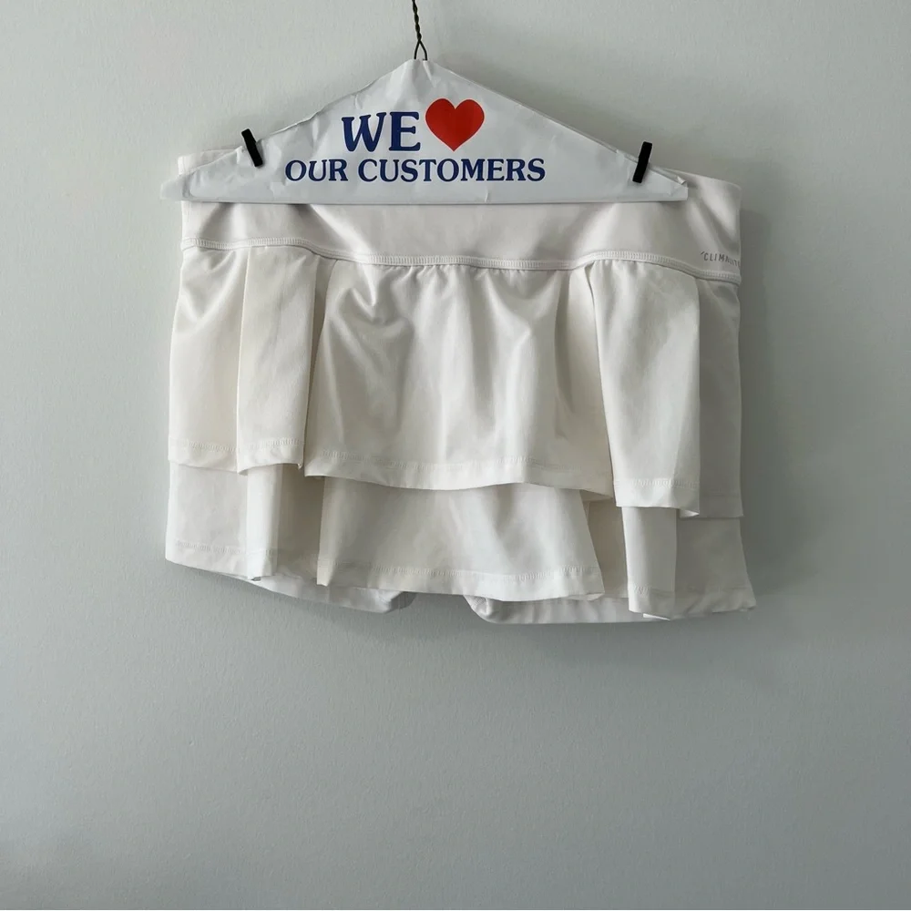 ADIDAS white tennis ruffle skort size XL